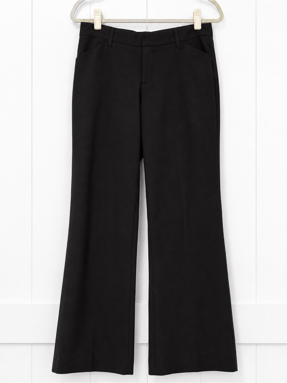 ✨ GAP Perfect Trouser Wide Straight Leg Bootcut Flare Black Work Pants Size 4 ✨